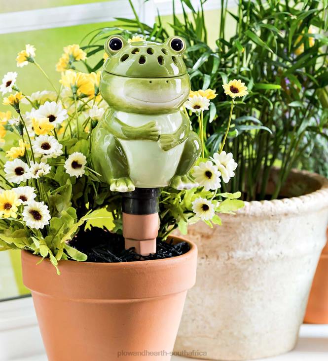 Yard & Garden Plow & Hearth All-In-One Ceramic Fruit Fly/Fungus Gnat Trap with Watering Globe - Mushroom NFLB905