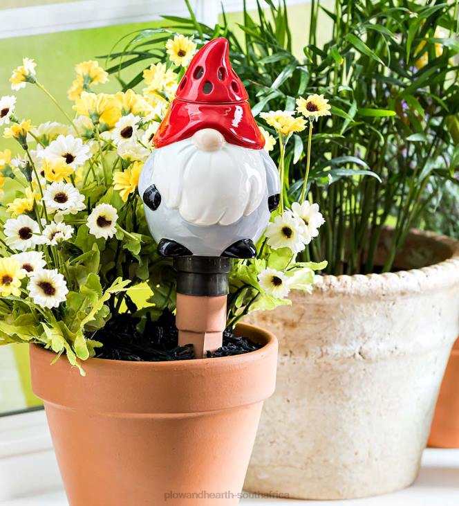 Yard & Garden Plow & Hearth All-In-One Ceramic Fruit Fly/Fungus Gnat Trap with Watering Globe - Mushroom NFLB905