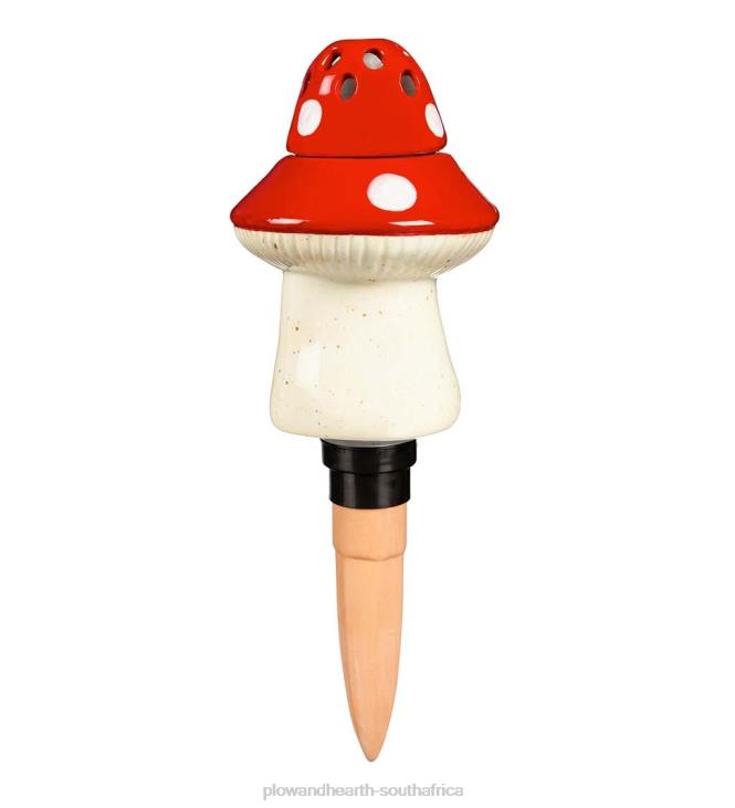 Yard & Garden Plow & Hearth All-In-One Ceramic Fruit Fly/Fungus Gnat Trap with Watering Globe - Mushroom NFLB905