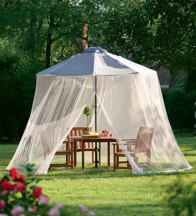 Yard & Garden Plow & Hearth Umbrella Mosquito Net - White NFLB906