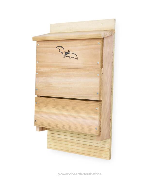 Yard & Garden Plow & Hearth 3-Chamber Cedar and Plywood Bat House NFLB904
