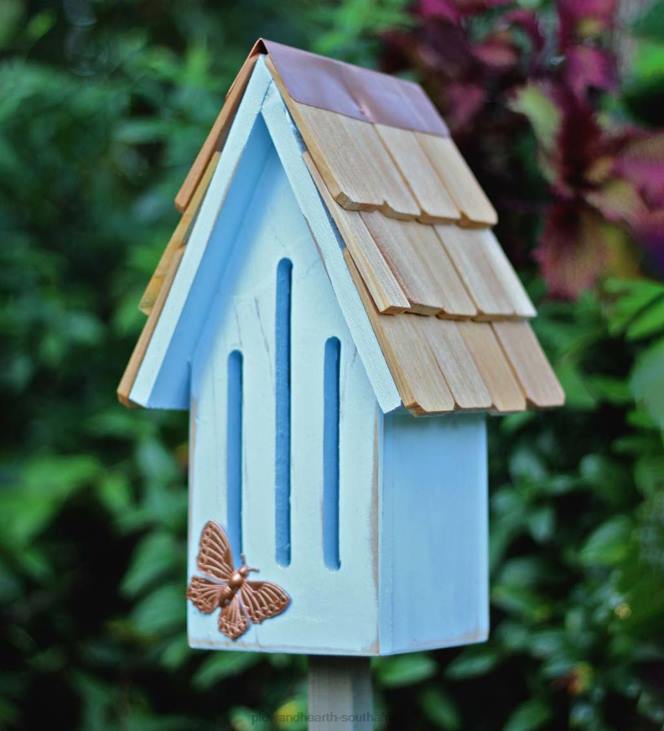 Yard & Garden Plow & Hearth Butterfly Breeze Cypress Butterfly House - Raisin NFLB895