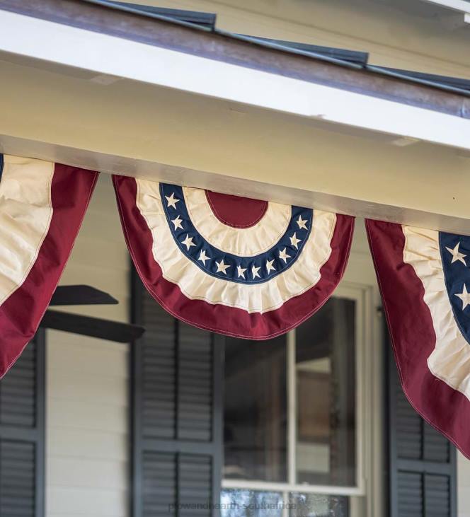 Yard & Garden Plow & Hearth Classic American Flag Cotton Bunting Collection NFLB539