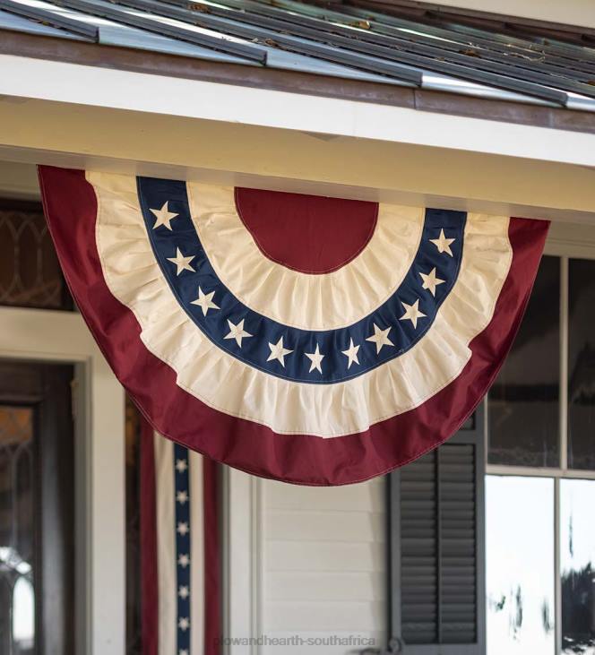 Yard & Garden Plow & Hearth Classic American Flag Cotton Bunting Collection NFLB539