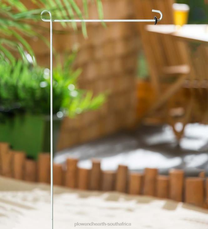 Yard & Garden Plow & Hearth White Garden Flag Stand NFLB649