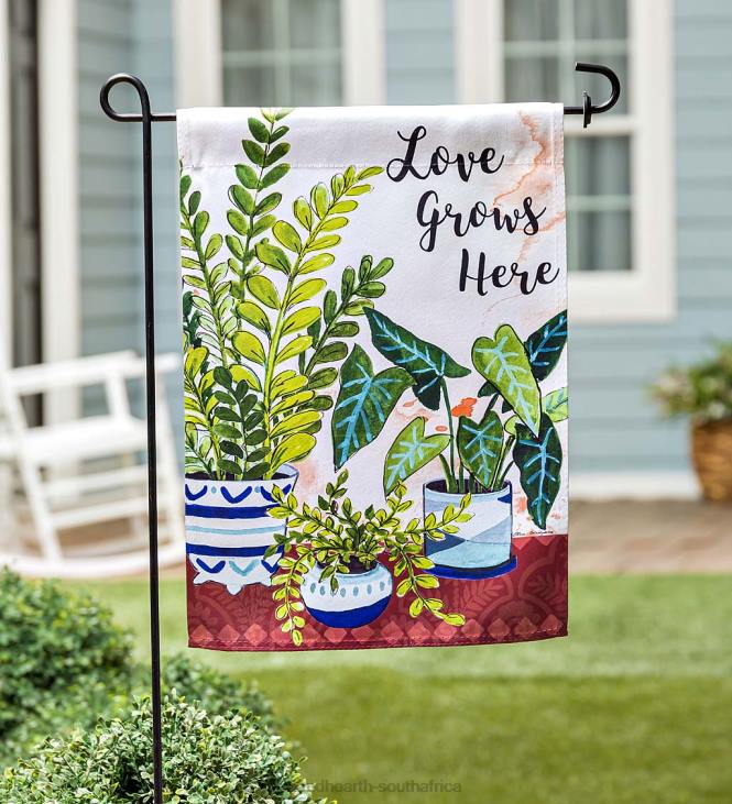 Yard & Garden Plow & HearthLove Grows HereHouseplants Suede Garden Flag NFLB576
