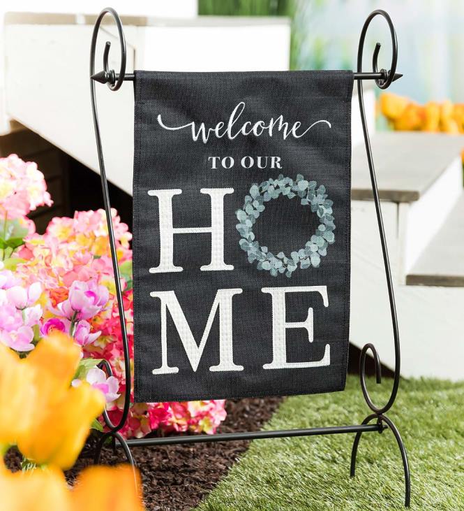 Yard & Garden Plow & HearthWelcome To Our HomeEucalyptus Burlap Garden Flag NFLB575