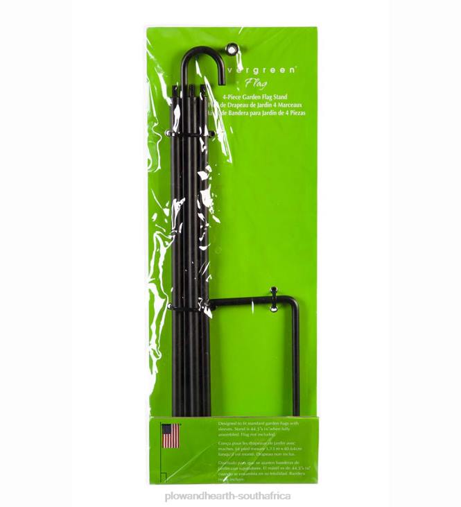 Yard & Garden Plow & Hearth 4-Piece Garden Flag Stand with Finial NFLB374