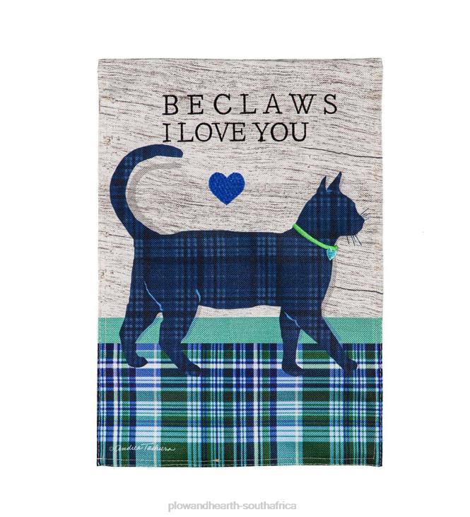 Yard & Garden Plow & Hearth Beclaws I Love You Burlap Garden Flag NFLB559
