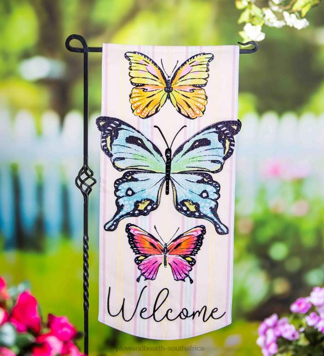 Yard & Garden Plow & Hearth Butterfly Fields Pennant Flag NFLB614