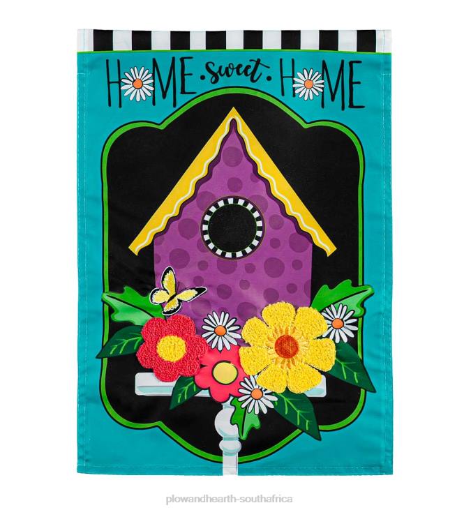Yard & Garden Plow & Hearth Daisy Birdhouse Applique Garden Flag NFLB579