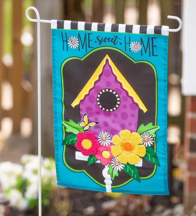 Yard & Garden Plow & Hearth Daisy Birdhouse Applique Garden Flag NFLB579