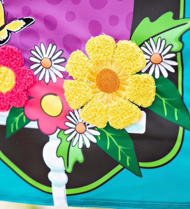 Yard & Garden Plow & Hearth Daisy Birdhouse Applique Garden Flag NFLB579