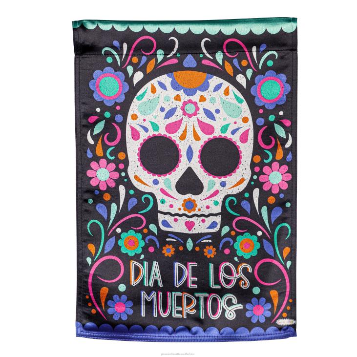 Yard & Garden Plow & Hearth Day of the Dead Lustre Garden Flag NFLB582