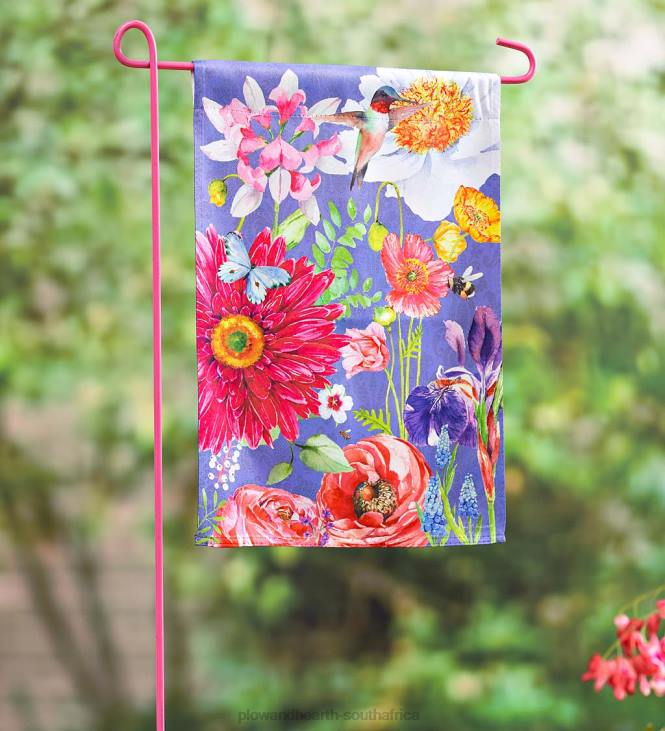 Yard & Garden Plow & Hearth English Garden Suede Garden Flag NFLB567