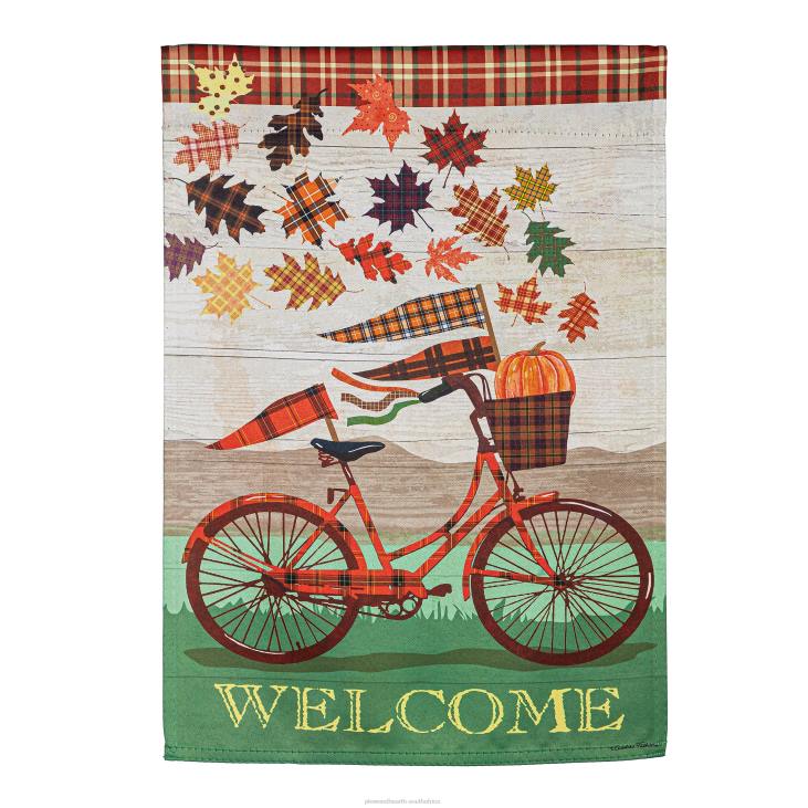 Yard & Garden Plow & Hearth Fall Bicycle Suede Garden Flag NFLB583
