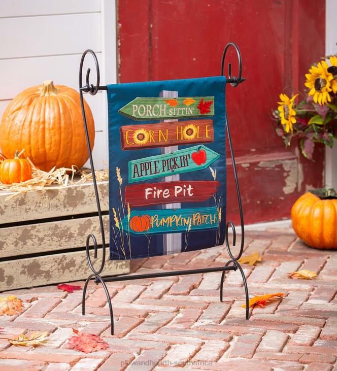 Yard & Garden Plow & Hearth Fall Signs Applique Garden Flag NFLB586