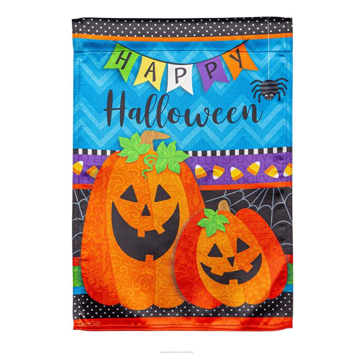 Yard & Garden Plow & Hearth Halloween Greetings Lustre Garden Flag NFLB596