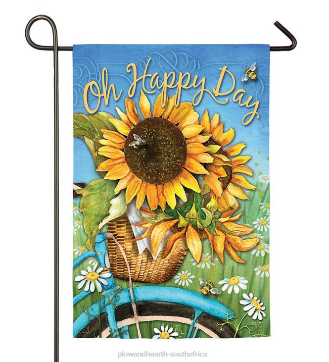 Yard & Garden Plow & Hearth Happy Sunflowers Suede Garden Flag NFLB585
