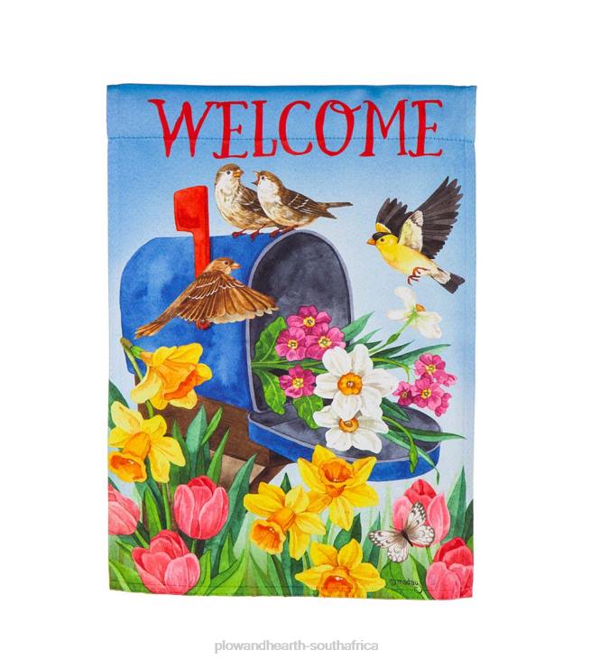 Yard & Garden Plow & Hearth Mailbox Bouquet Suede Garden Flag NFLB603