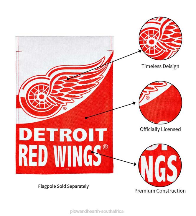 Yard & Garden Plow & Hearth NHL Hockey Burlap Garden Flag - Detroit Red Wings NFLB613