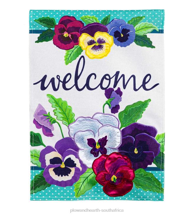 Yard & Garden Plow & Hearth Pretty Pansies Burlap Garden Flag NFLB565