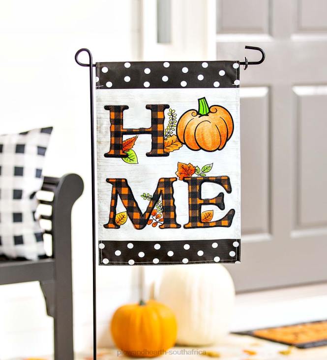 Yard & Garden Plow & Hearth Pumpkin Home Applique Garden Flag NFLB594
