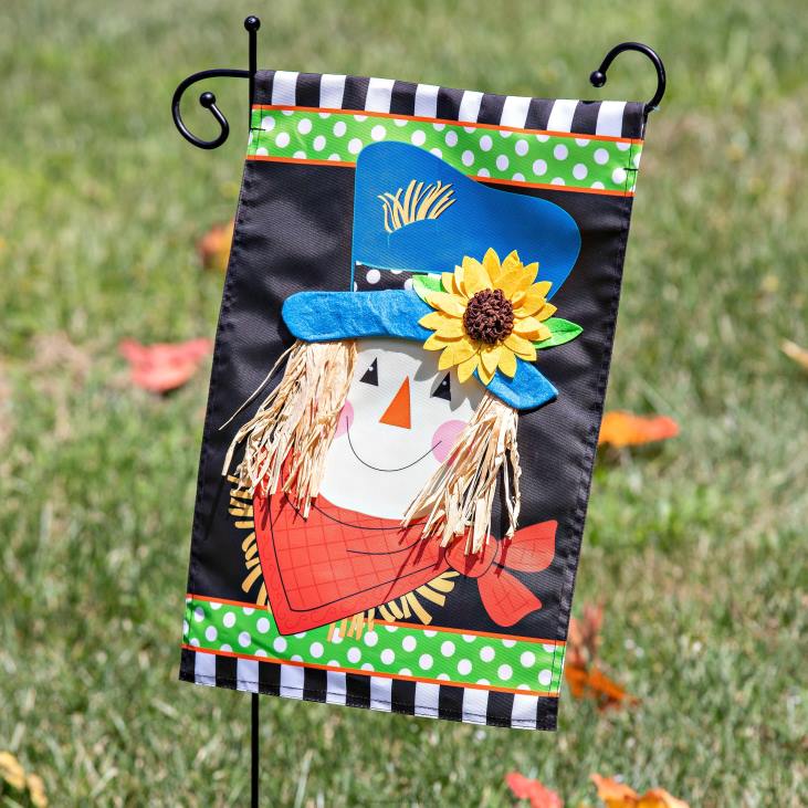 Yard & Garden Plow & Hearth Scarecrow Friend Applique Garden Flag NFLB607