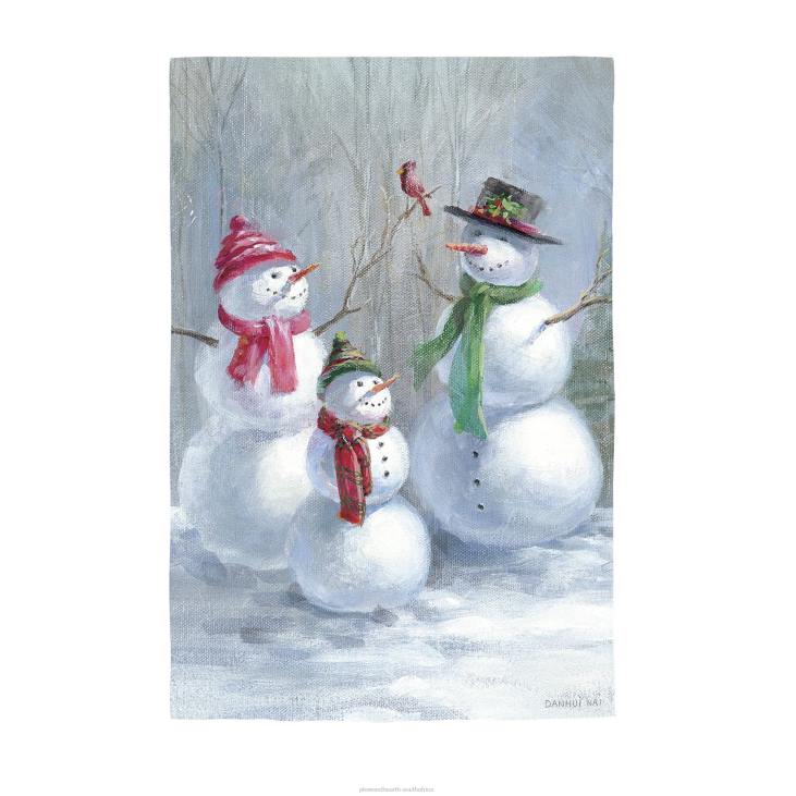 Yard & Garden Plow & Hearth Snowman Family Lustre Garden Flag NFLB549