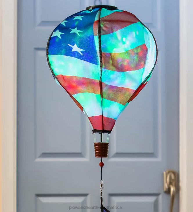 Yard & Garden Plow & Hearth Solar American Flag Balloon Spinner NFLB321