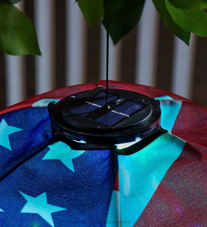 Yard & Garden Plow & Hearth Solar American Flag Balloon Spinner NFLB321