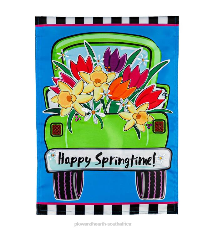 Yard & Garden Plow & Hearth Springtime Truck Applique Garden Flag NFLB592