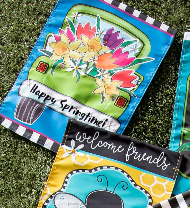 Yard & Garden Plow & Hearth Springtime Truck Applique Garden Flag NFLB592