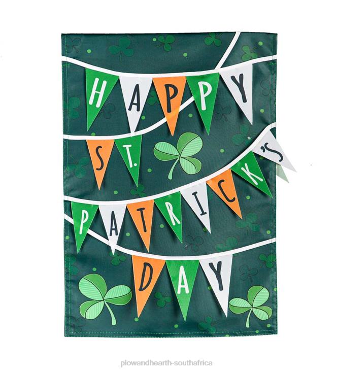 Yard & Garden Plow & Hearth St. Paddy's Day Banner Garden Applique Flag NFLB571