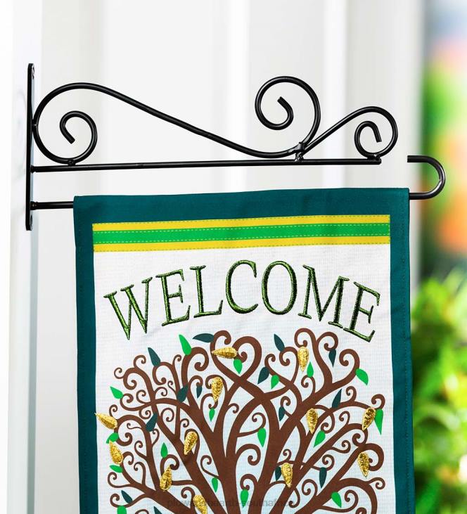 Yard & Garden Plow & Hearth Swirl Wall-Mount Garden Flag Hanger NFLB353