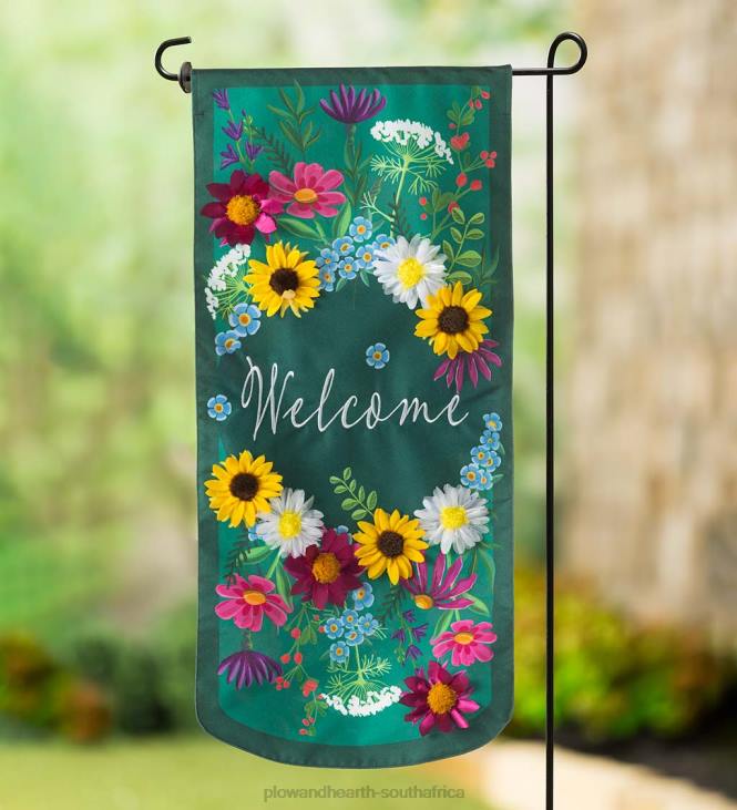 Yard & Garden Plow & Hearth Wildflowers Welcome Pennant Flag NFLB3011