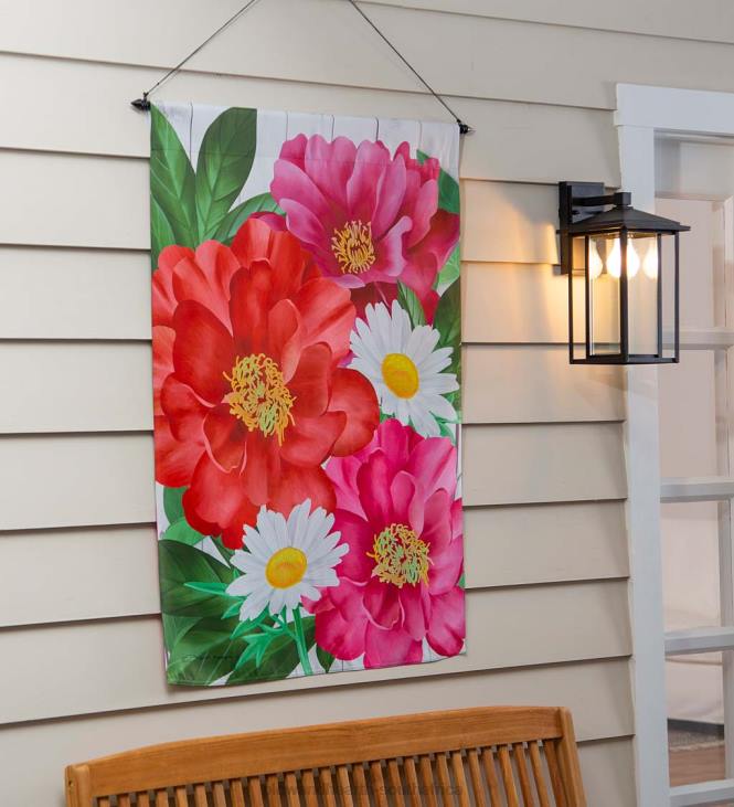 Yard & Garden Plow & Hearth Blooming Suede House Flag NFLB628