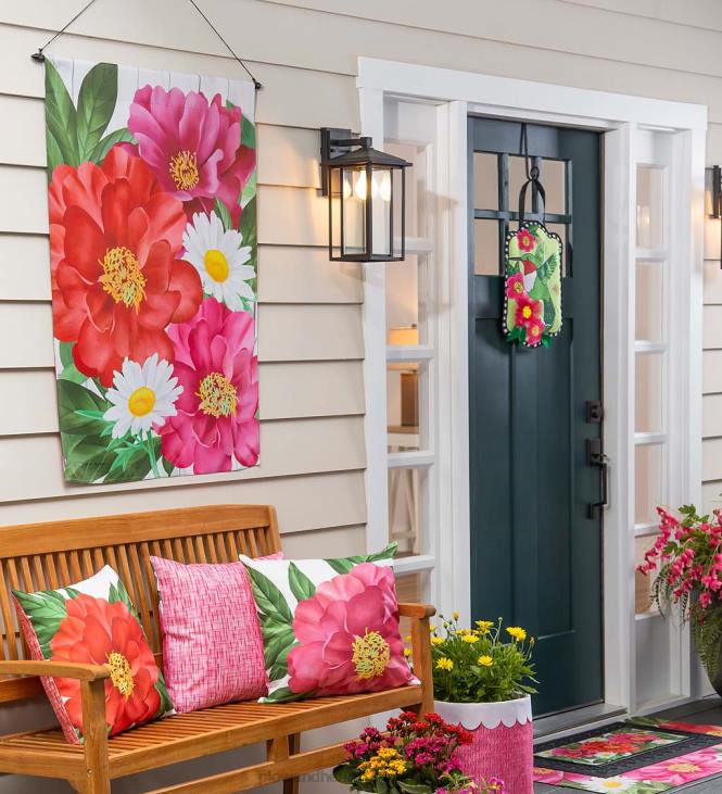 Yard & Garden Plow & Hearth Blooming Suede House Flag NFLB628
