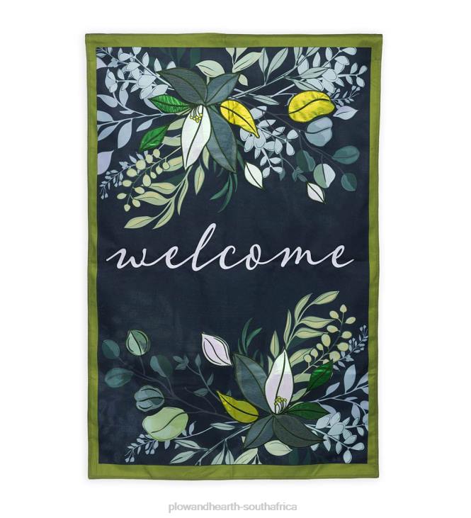Yard & Garden Plow & Hearth Botanical Welcome Estate Flag NFLB620