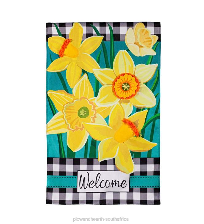 Yard & Garden Plow & Hearth Daffodil Garden Burlap House Flag NFLB637