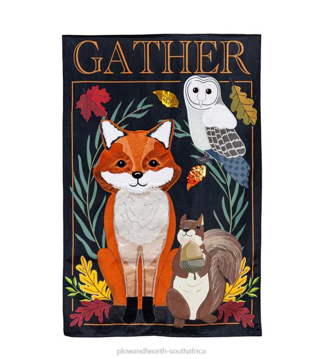 Yard & Garden Plow & Hearth Fox and Friends Estate Flag NFLB617