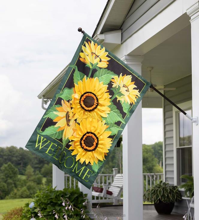 Yard & Garden Plow & Hearth Sunflower Welcome Estate Flag NFLB621