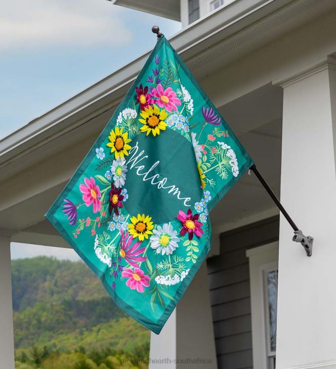 Yard & Garden Plow & Hearth Wildflowers Welcome Estate Flag NFLB623