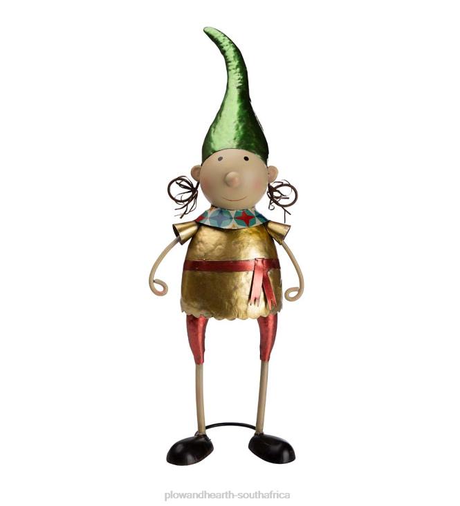 Yard & Garden Plow & Hearth Christmas Metal Elf Garden Statues NFLB30