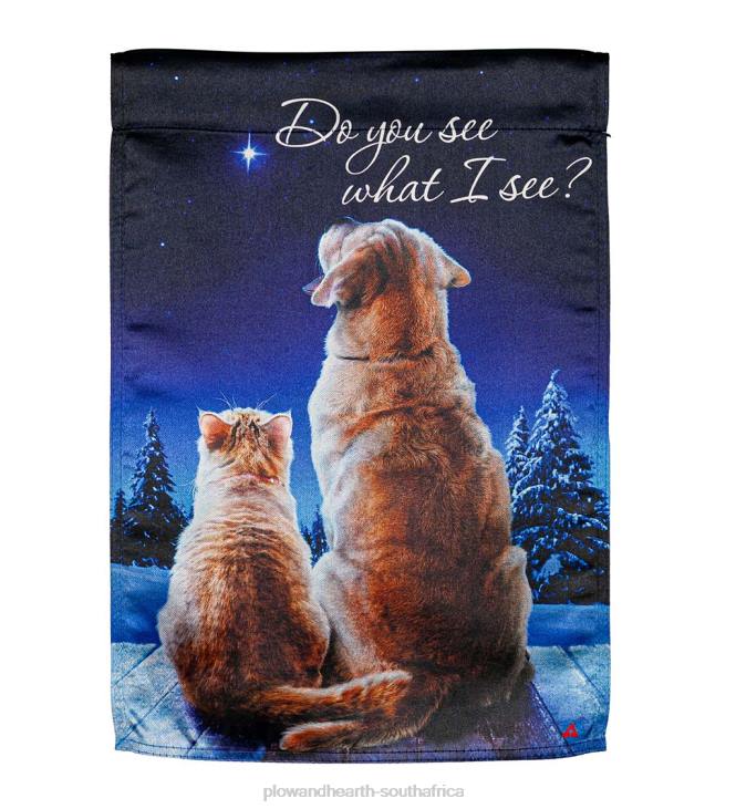 Yard & Garden Plow & Hearth Do You See What I See Lustre Garden Flag NFLB35