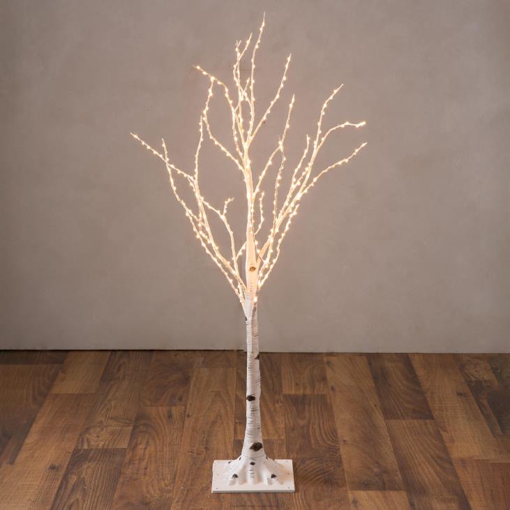 Yard & Garden Plow & Hearth Indoor/Outdoor Birch Tree with Warm White Lights NFLB23