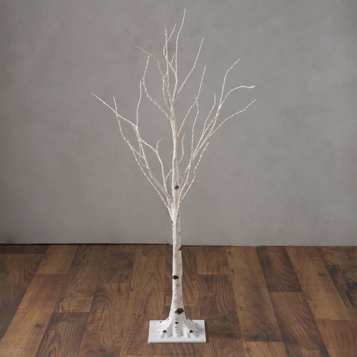 Yard & Garden Plow & Hearth Indoor/Outdoor Birch Tree with Warm White Lights NFLB23