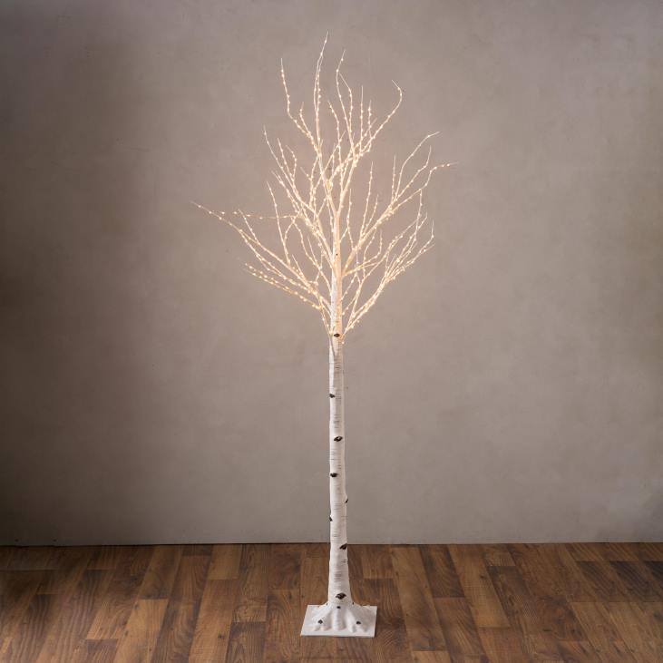 Yard & Garden Plow & Hearth Indoor/Outdoor Birch Tree with Warm White Lights NFLB23
