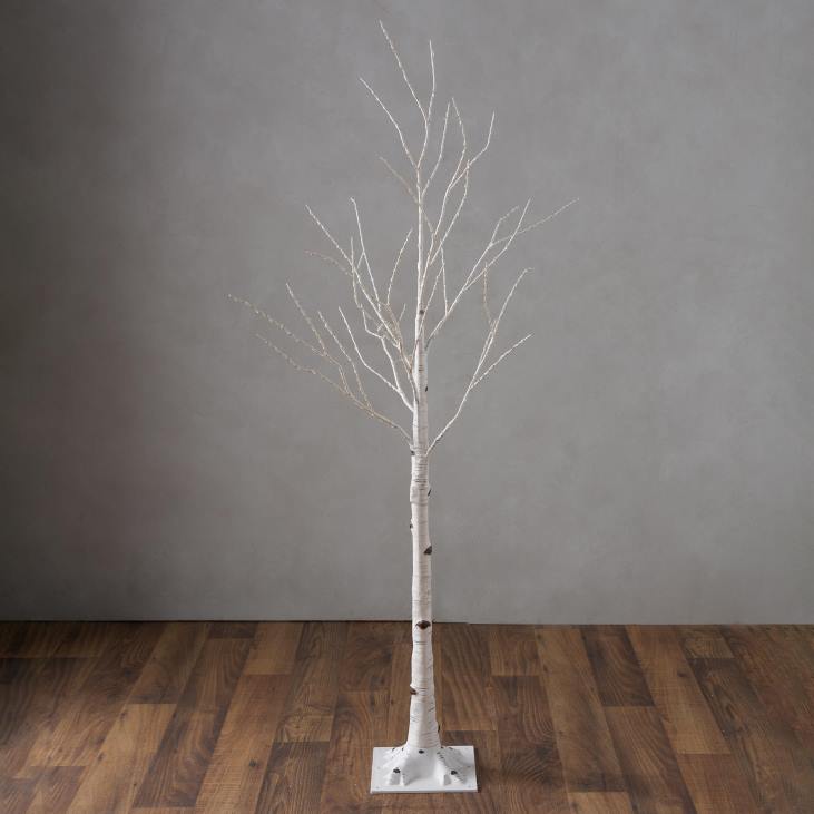 Yard & Garden Plow & Hearth Indoor/Outdoor Birch Tree with Warm White Lights NFLB23