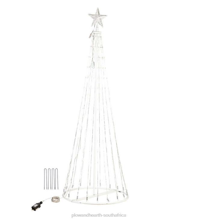 Yard & Garden Plow & Hearth Indoor/Outdoor Christmas Cone With Multicolor Lights, 75NFLB44